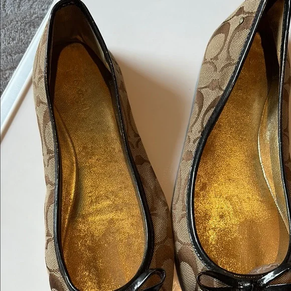 Coach Signature Jacquard Print Women's  Ballet Flats SZ: 9 - Picture 4 of 7